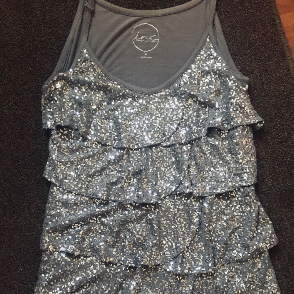 Layered INC sparkly tank top